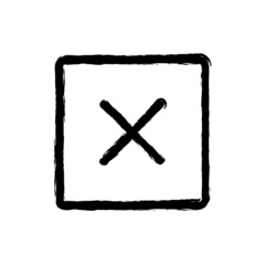 vector illustration hand drawn icon ofremove square 1