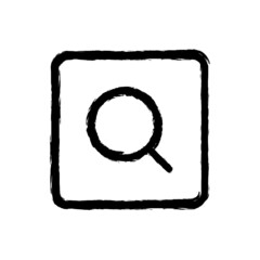 vector illustration hand drawn icon ofsearch square