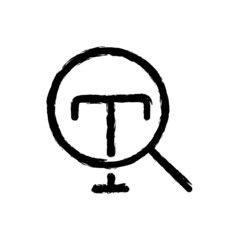 vector illustration hand drawn icon ofsearch text