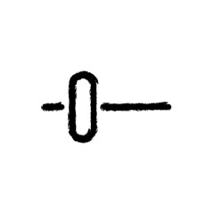 vector illustration hand drawn icon ofsetting slider horizontal