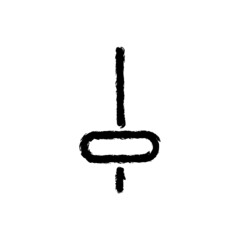 vector illustration hand drawn icon ofsetting slider vertical