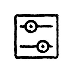 vector illustration hand drawn icon ofsettings slider