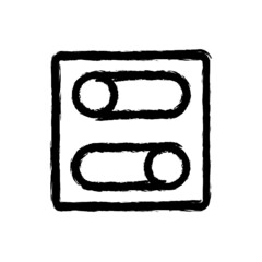 vector illustration hand drawn icon ofsettings toggle horizontal