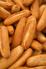 French fresh bread close-up, background