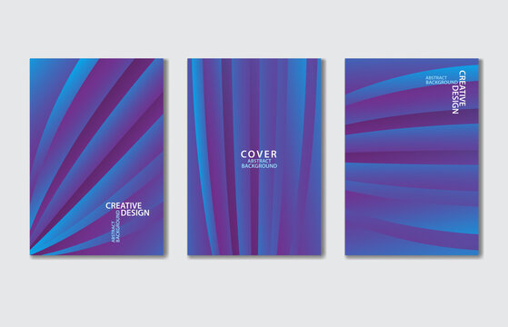 Blue Cover vector template set. Abstract background for book, flyer, brochure, catalog, poster, banner, web page, card. creative idea for corporate