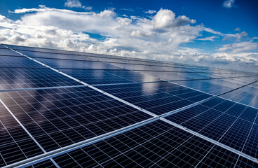 Solar photovoltaic modules under clear sky