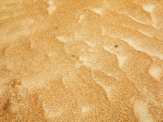 closeup of sand pattern of a beach in the summer