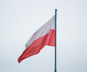 white-red flag. flag of the country of Poland
