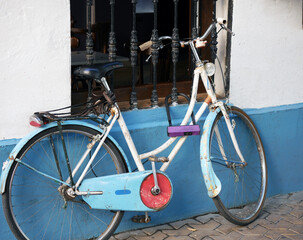 old bike in the town