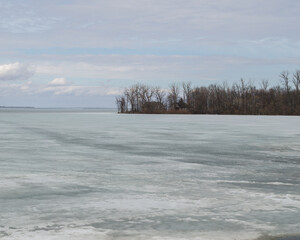 Frozen Lake in Vermont, USA