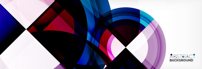 Obraz premium Round shapes, triangles and circles. Modern abstract background