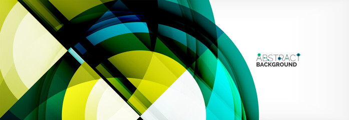 Obraz premium Round shapes, triangles and circles. Modern abstract background