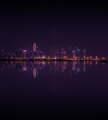 Obraz na płótnie Canvas Dubai skyline at night