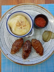 Ukrainian food meatballs