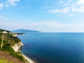 Beautiful scenery of the Black Sea coast near Novorossiysk, Russia