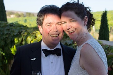 formal party outdoors in the vineyard