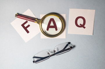FAQ word text acronym inscription, frequently asked questions