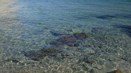 Clear water by the Spanish sea side 