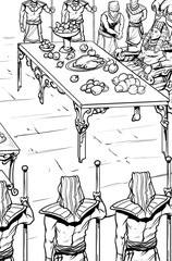 the pharaoh dinner in the Bible