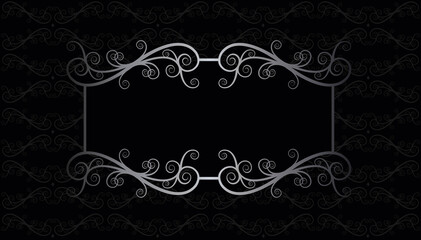 Victorian lace luxury floral  swirl pattern frame