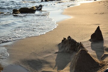 beach, sand and rocks