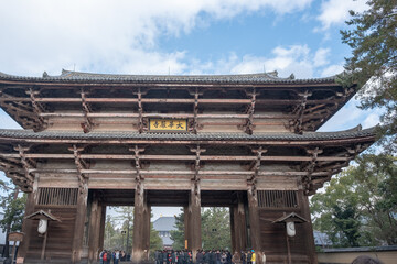 Traditional nara Park Gates, Nara, Japan, December 16, 2018