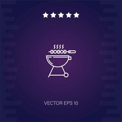 barbecue vector icon modern illustrator