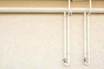 tap on gas pipe in a building