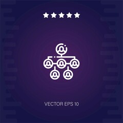 hierarchical structure vector icon modern illustrator