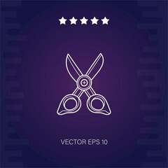 Fototapeta na wymiar scissors vector icon modern illustrator