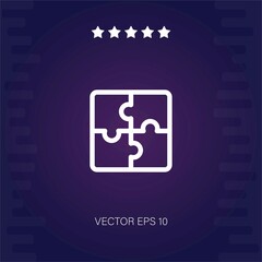 Fototapeta premium puzzle vector icon modern illustration