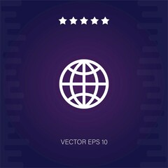 globe vector icon modern illustration