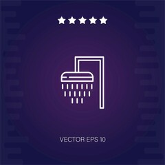 shower vector icon modern illustration