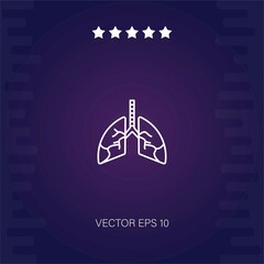 lung vector icon modern illustration