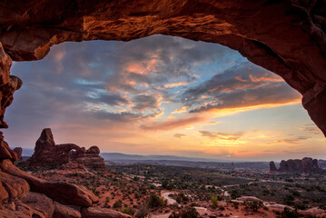 Sunset at Arches National Park outside Moab, Utah © Allen.G