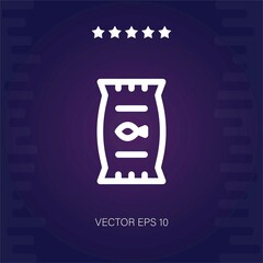 fish food vector icon modern illustration