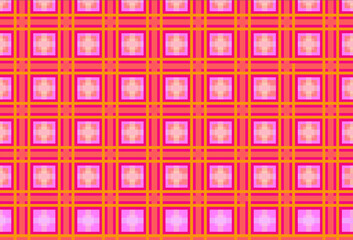 Seamless tartan plaid pattern in shades of pink ,red, orange for thumbnail ,blog, background .computer generated image