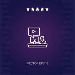 video conference vector icon modern illustration