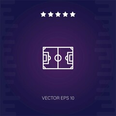 soccer field vector icon modern illustration