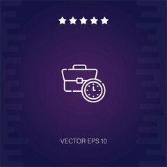 working time vector icon modern illustration