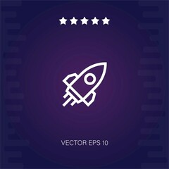 rocket vector icon modern illustration
