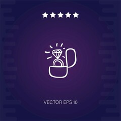 engagement ring vector icon modern illustration