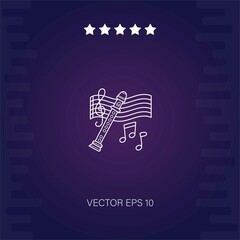 flute vector icon modern illustration