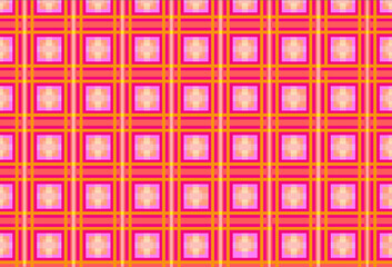 Seamless tartan plaid pattern in shades of pink ,red, orange for thumbnail ,blog, background .computer generated image