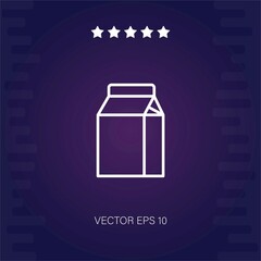 milk brik vector icon modern illustration