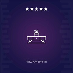coffee table vector icon modern illustration