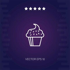 sweet cupcake vector icon modern illustration