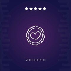 heart vector icon modern illustration