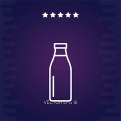 milk bottle vector icon modern illustration