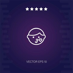 flirty vector icon modern illustration